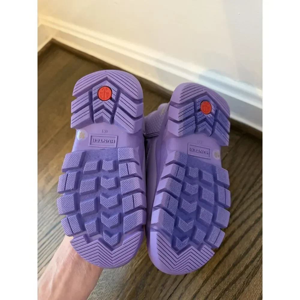 Hunter Kids Insulated Waterproof Sherpa Lined Snow Boots Purple Girls 10c NEW